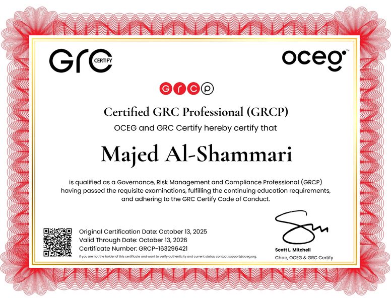 GRCP Certificate