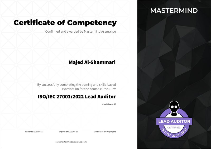 ISO/IEC 27001:2022 Lead Auditor